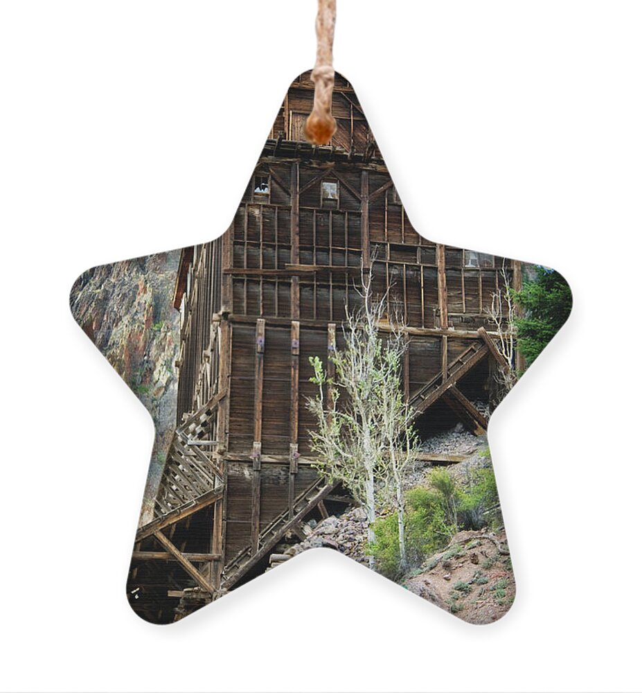 ore Bins Ornament featuring the photograph Ore Bins by Lana Trussell
