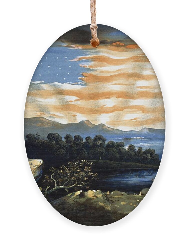 Civil War Ornament featuring the painting Our Heaven Born Banner by War Is Hell Store