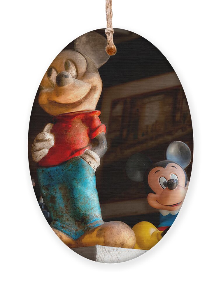 Mickey Mouse Ornament featuring the photograph Pair Of Mickies by Christopher Holmes