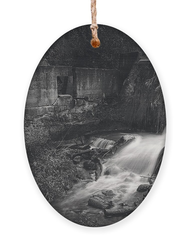 Waterfall Ornament featuring the photograph Paradise Springs Dam and Turbine House Ruins by Scott Norris