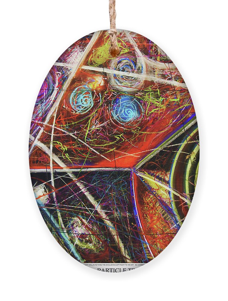 Bright Ornament featuring the painting Particle Track Study One by Scott Wallin