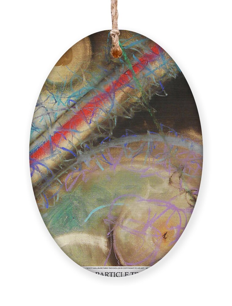 A Bright Ornament featuring the painting Particle Track Study Twelve by Scott Wallin