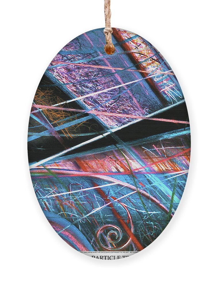 A Bright Ornament featuring the painting Particle Track Study Twenty-five by Scott Wallin