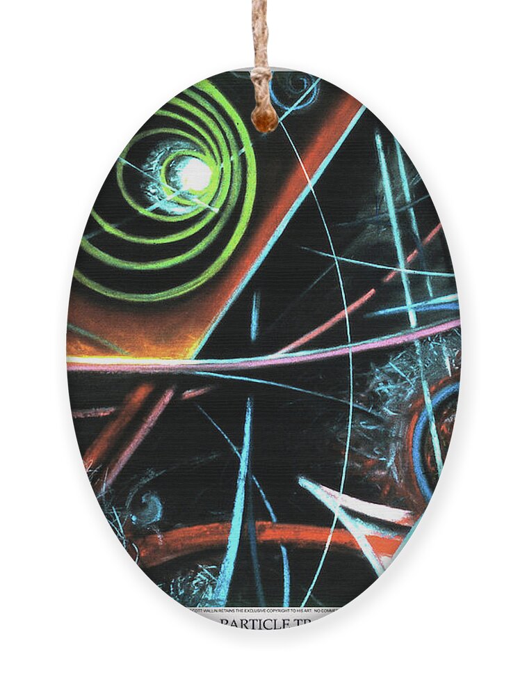 A Bright Ornament featuring the painting Particle Track Study Twenty-two by Scott Wallin