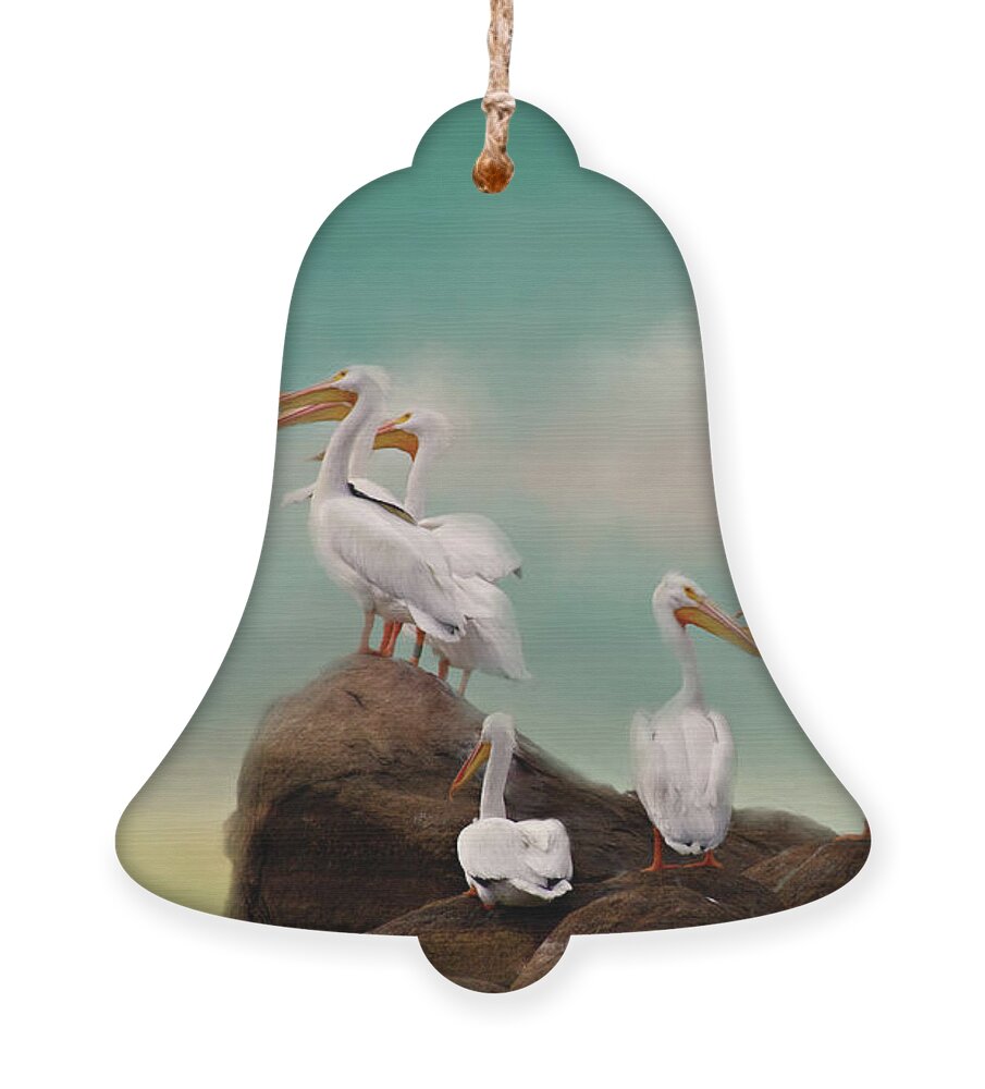 Animal Ornament featuring the photograph Party On The Rocks by Lana Trussell