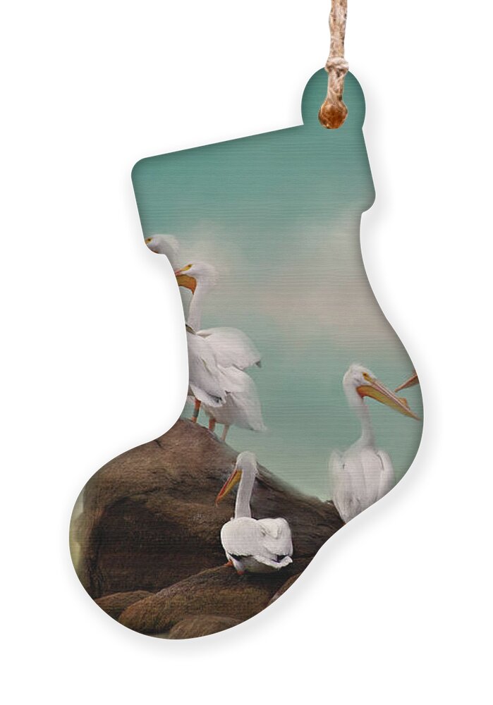 Animal Ornament featuring the photograph Party On The Rocks by Lana Trussell