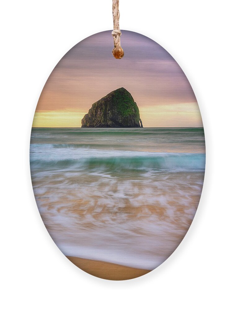 Sunrise Ornament featuring the photograph Pastel Morning at Kiwanda by Darren White