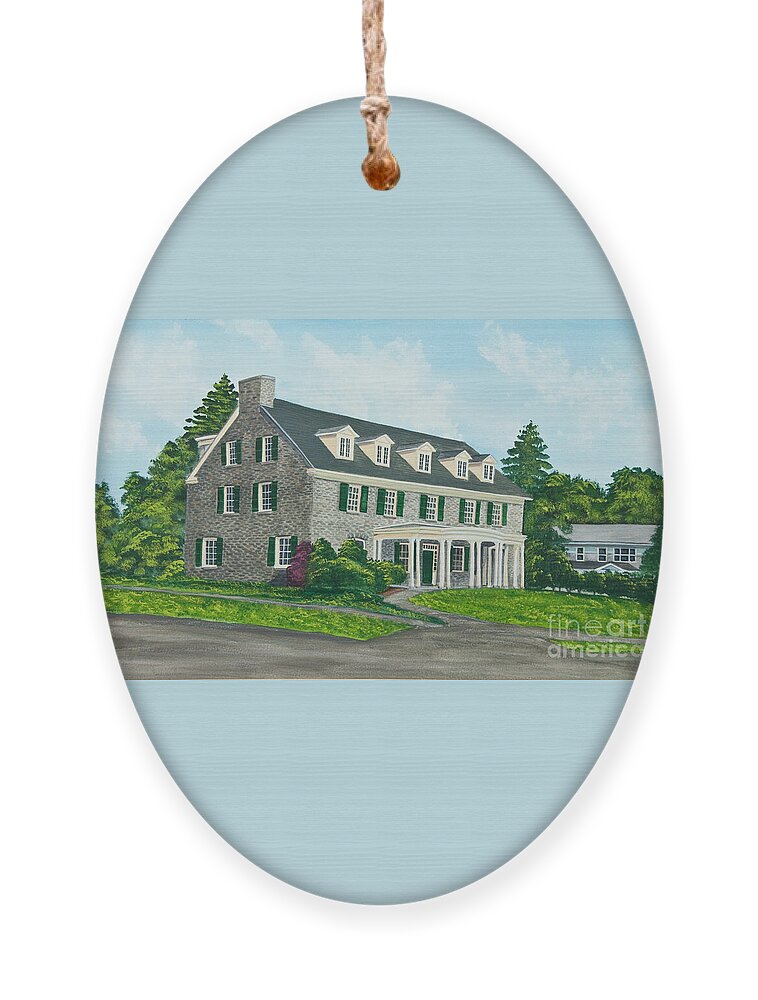 Colgate University Ornament featuring the painting Phi Gamma Delta by Charlotte Blanchard