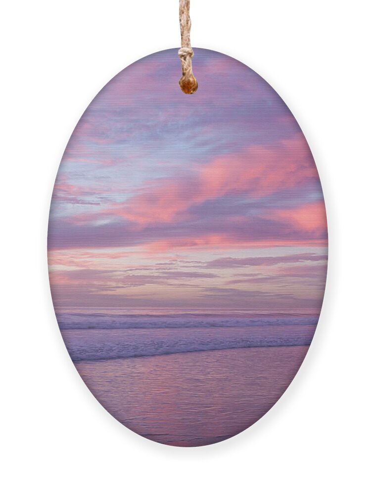 Sunset Ornament featuring the photograph Pink and Lavender Sunset by Ana V Ramirez