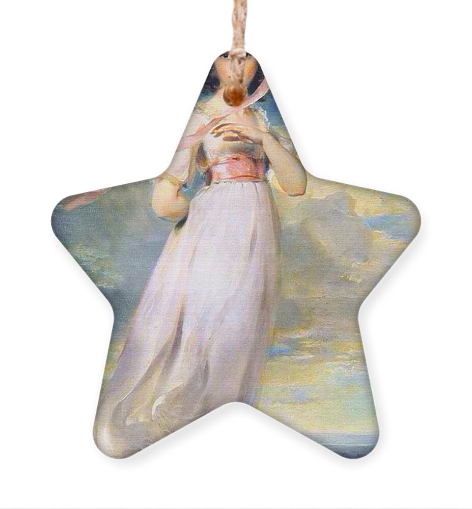 Pinkie Ornament featuring the painting Pinkie by Thomas Lawrence