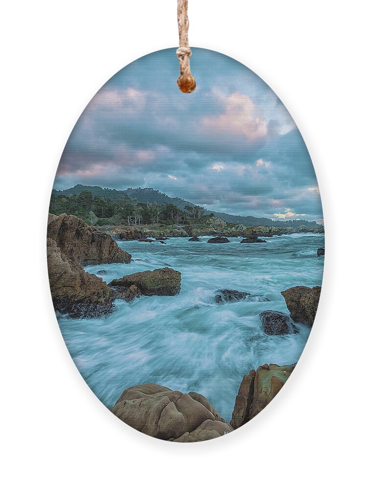 Landscape Ornament featuring the photograph Point Lobos Coastline-Vertical by Jonathan Nguyen