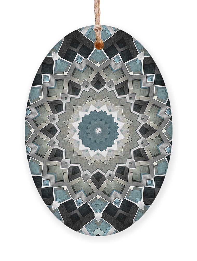 Mandala Ornament featuring the digital art Pointed Geometric Mandala by Phil Perkins