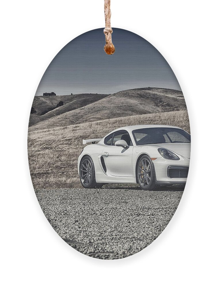 Cars Ornament featuring the photograph Porsche Cayman GT4 in the wild by ItzKirb Photography