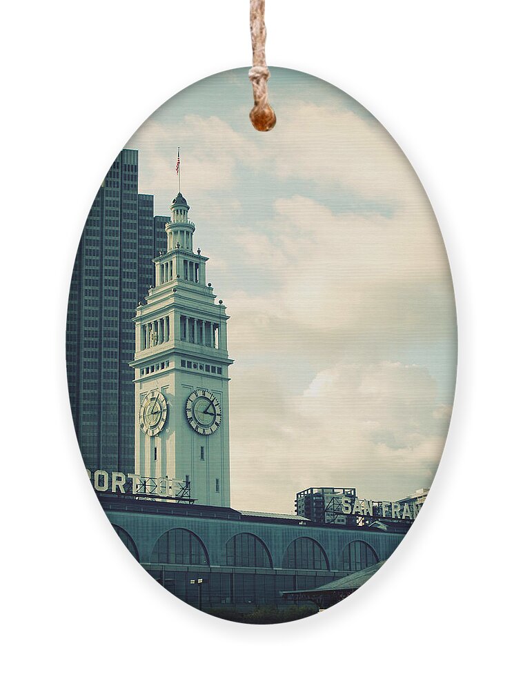 Clock Ornament featuring the photograph Port of San Francisco by Linda Woods