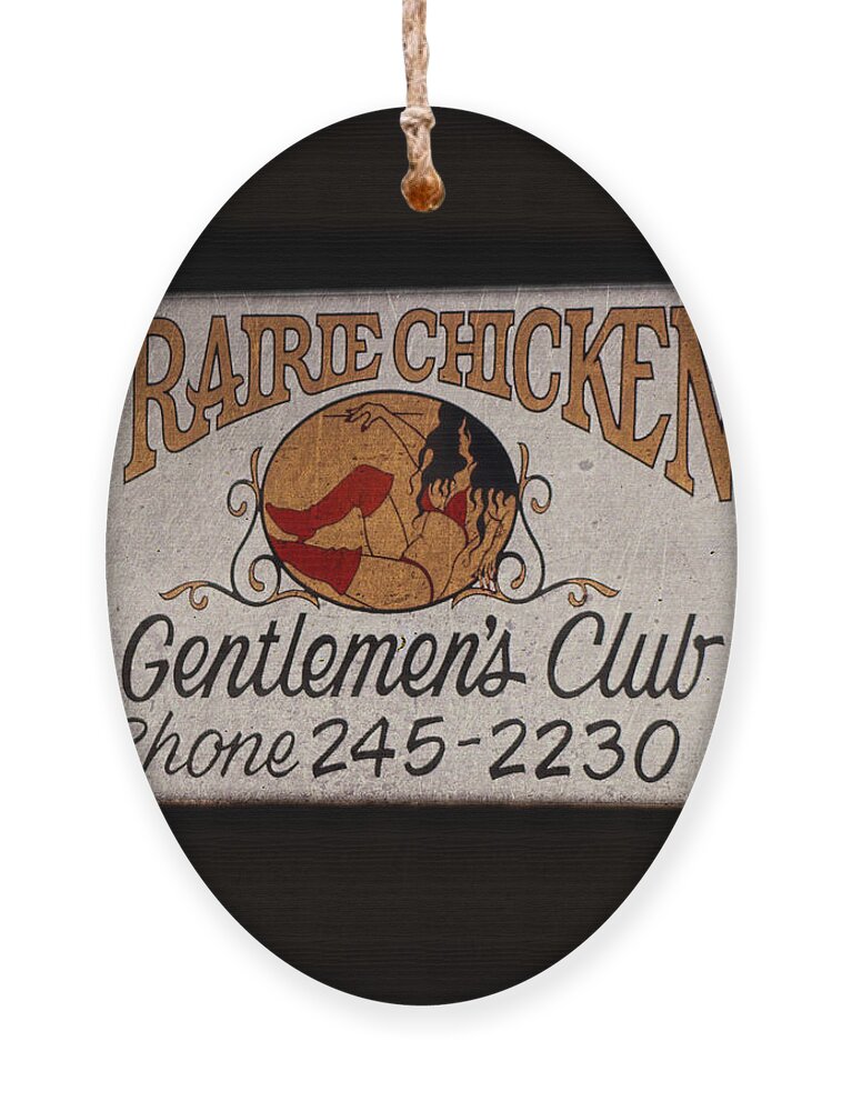  Ornament featuring the photograph Prairie Chicken Gentlemen's Club by Cathy Anderson