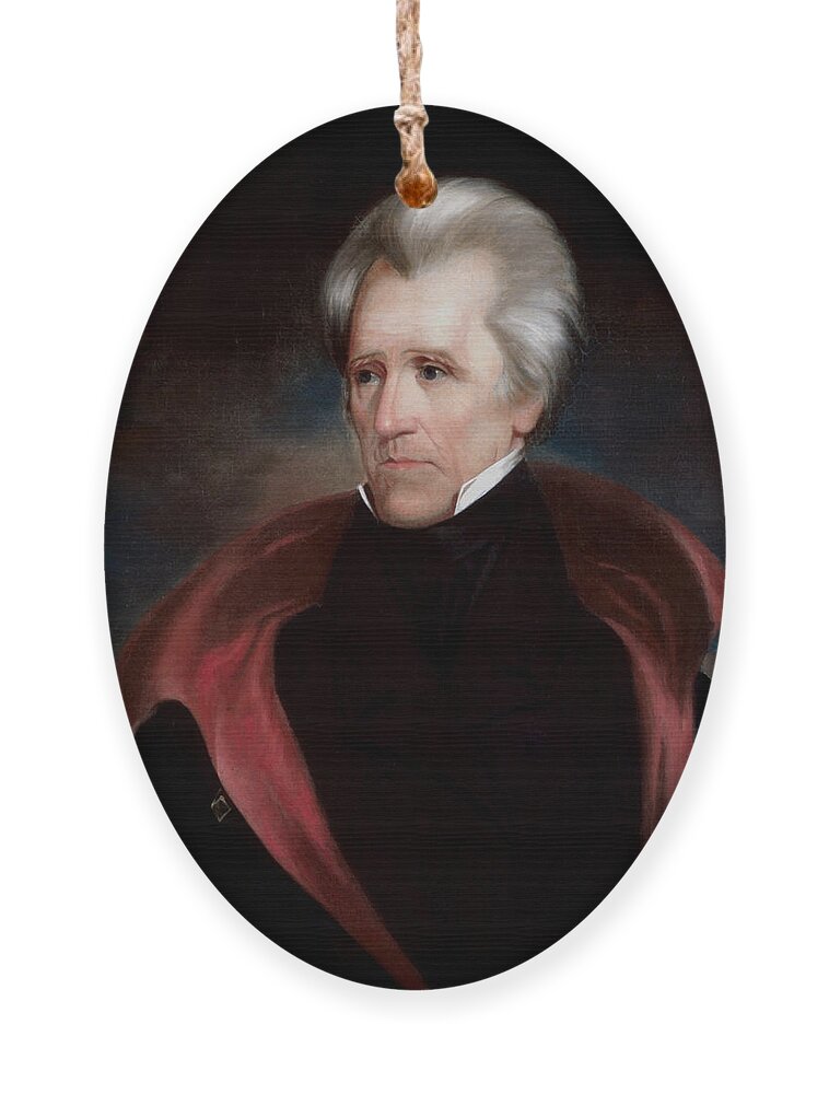 Andrew Jackson Ornament featuring the painting President Jackson by War Is Hell Store