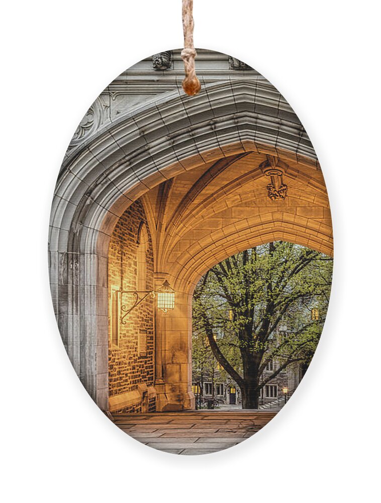 Princeton University Ornament featuring the photograph Princeton University Blair Hall Arch by Susan Candelario