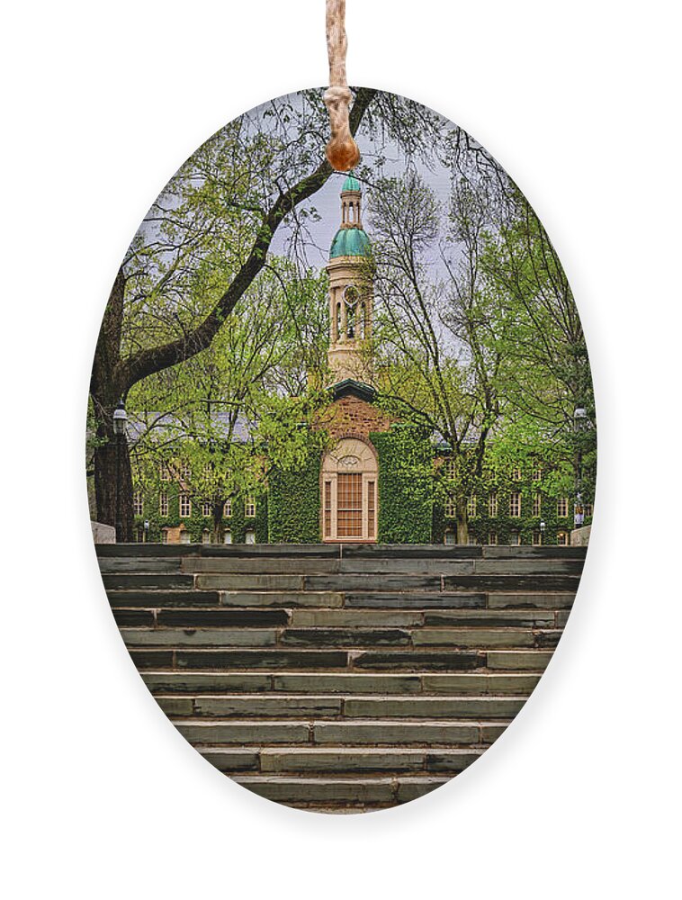 Princeton University Ornament featuring the photograph Princeton University Nassau Hall II by Susan Candelario