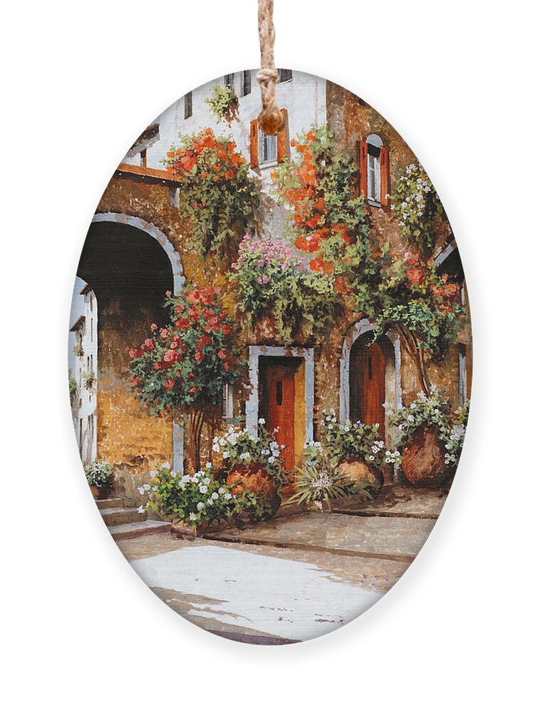 Landscape Ornament featuring the painting Profumi Di Paese by Guido Borelli