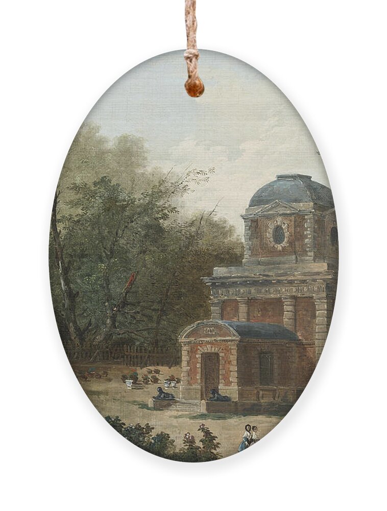 Hubert Robert Ornament featuring the painting Project for the Pavillon de Cleves of Maupertuis by Hubert Robert
