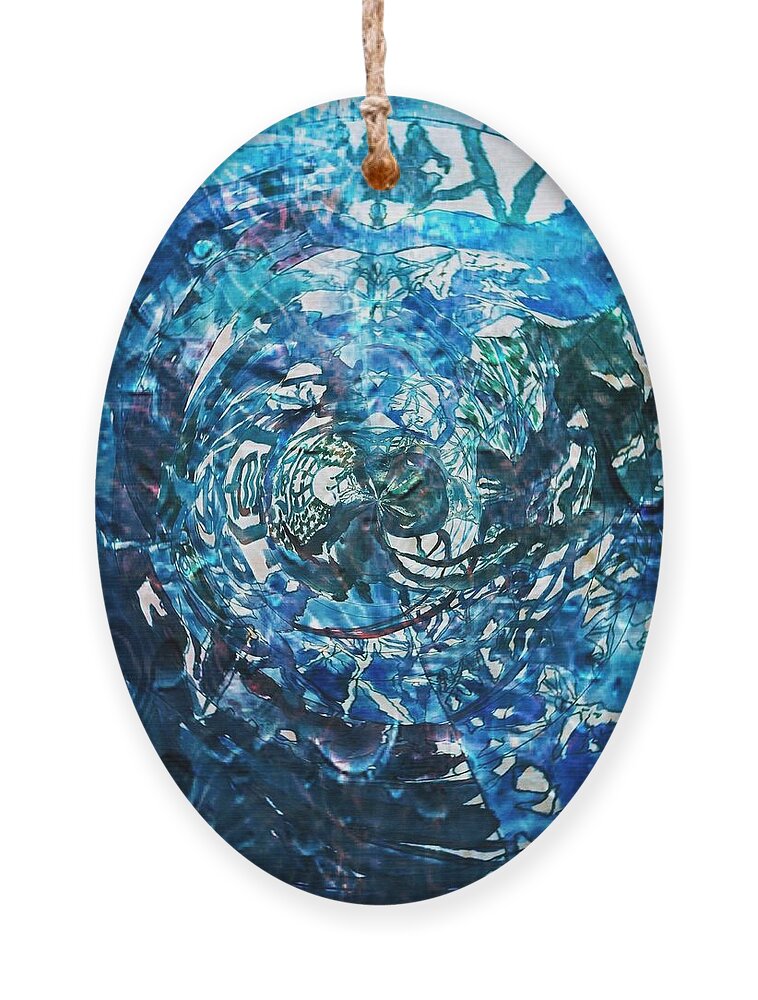 Water Ornament featuring the digital art Puddle by Angela Weddle