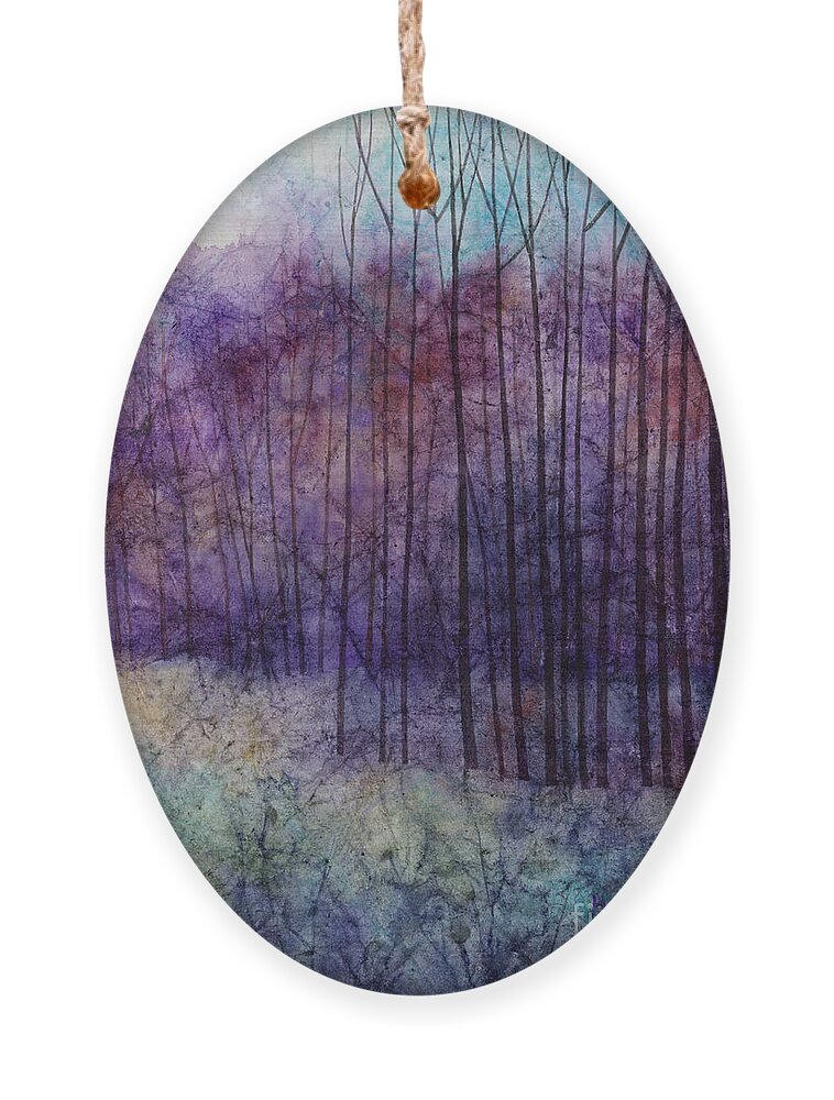 Purple Ornament featuring the painting Purple Haze by Hailey E Herrera