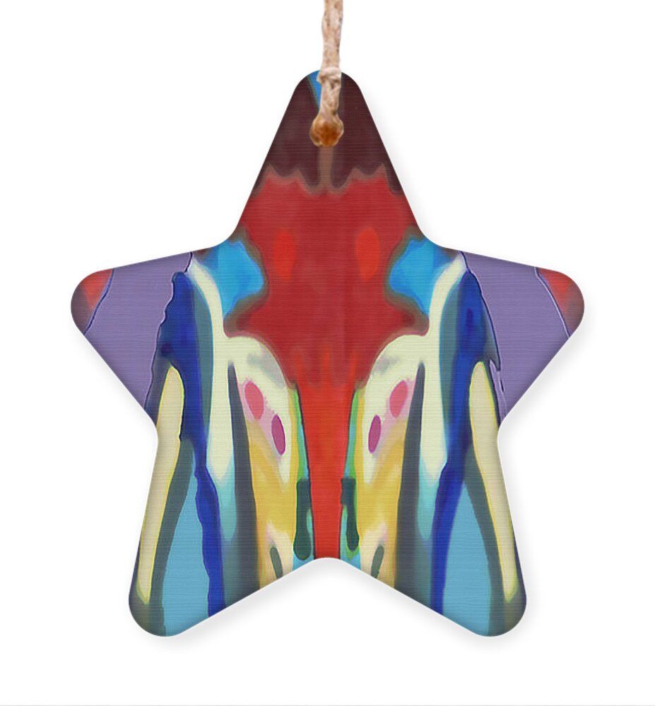 Purple Ornament featuring the digital art Purple Hoodies by Gabby Tary