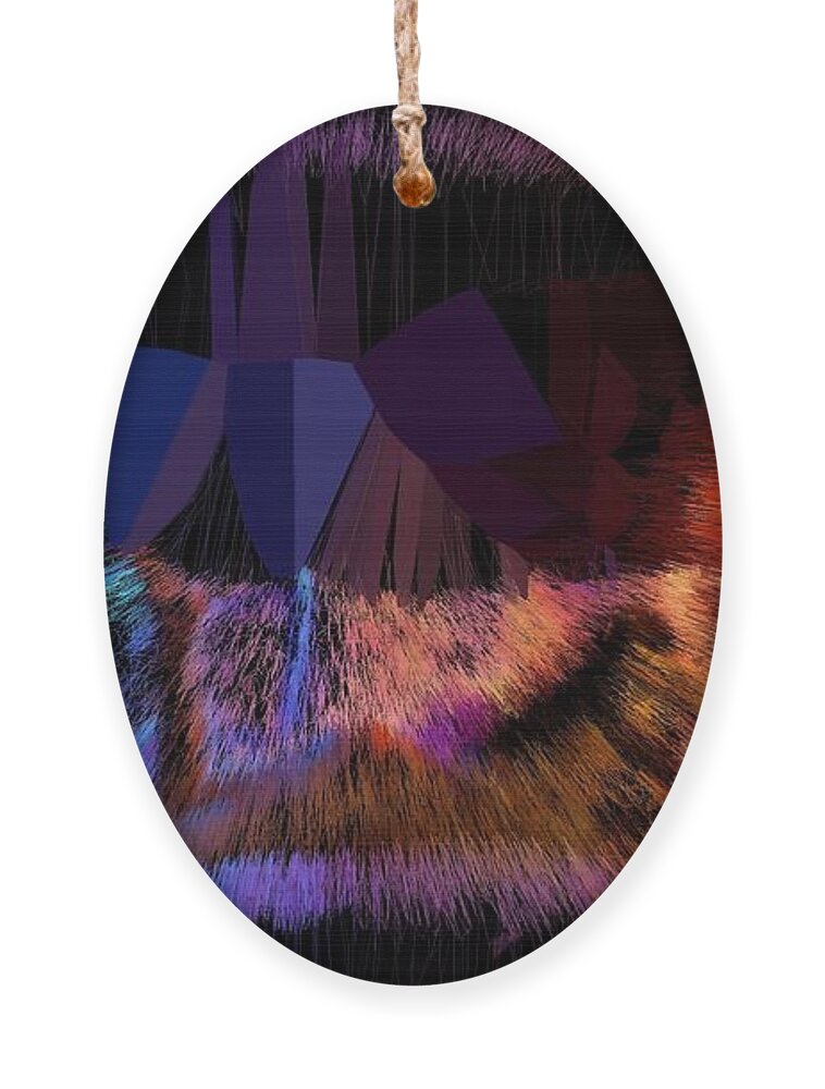 Vorotrans Ornament featuring the digital art Purple Red Venus by Stephane Poirier
