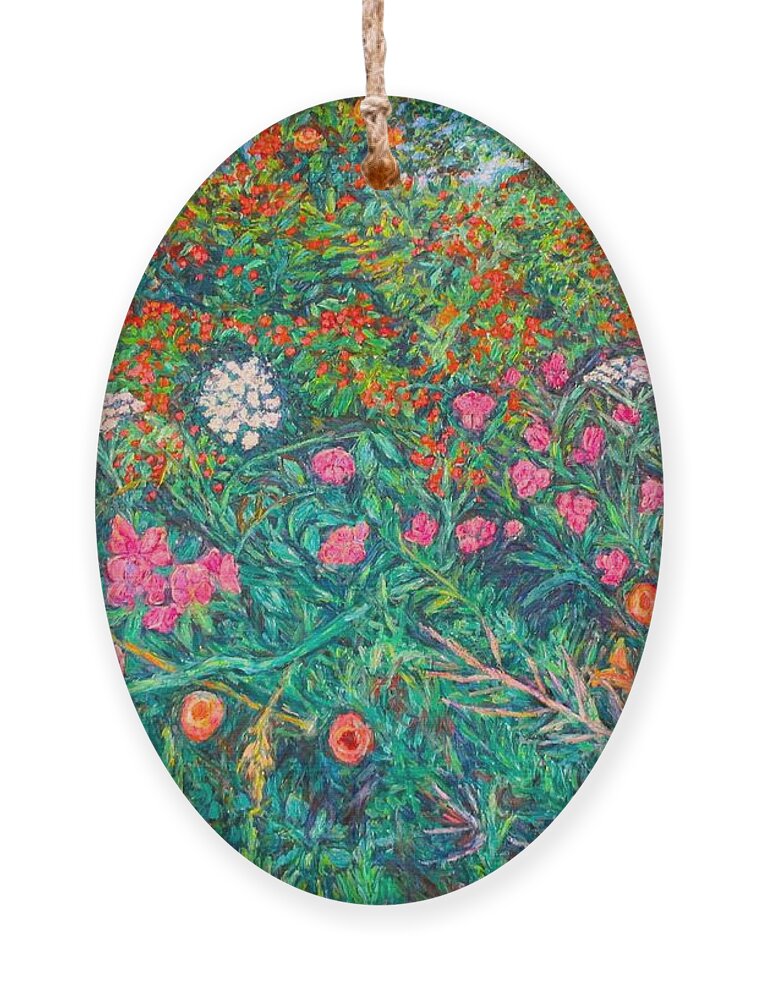 Wildflowers Ornament featuring the painting Queen Annes Lace by Kendall Kessler