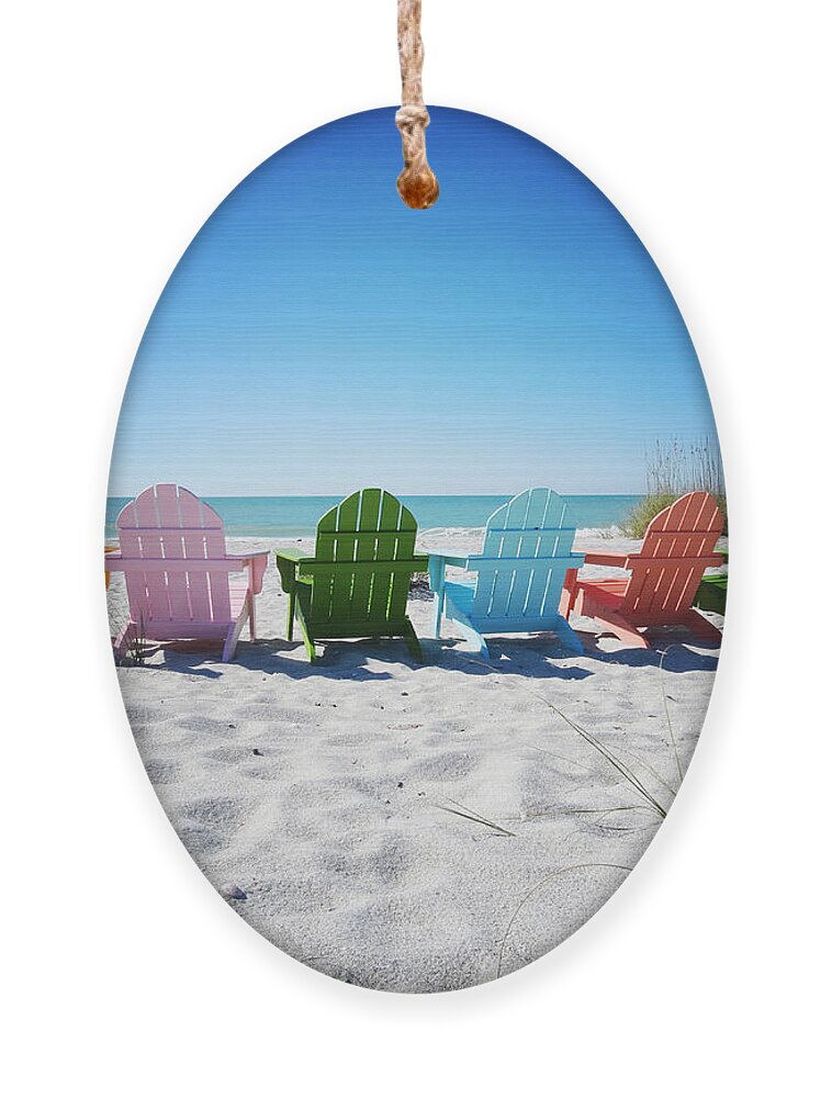 Florida Ornament featuring the photograph Rainbow Beach Vanilla Pop by Chris Andruskiewicz