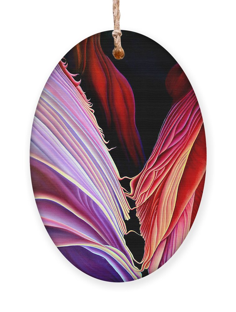 Antalope Canyon Ornament featuring the painting Rebirth by Anni Adkins