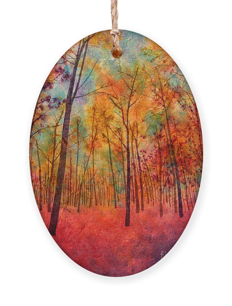 Red Ornament featuring the painting Red Hue by Hailey E Herrera