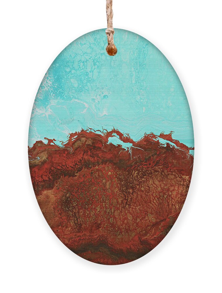 Ocean Ornament featuring the painting Red Tide by Tamara Nelson