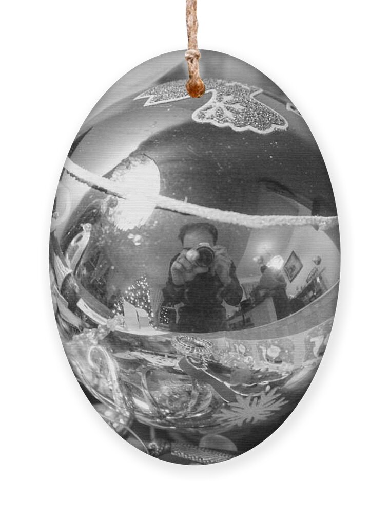 Self Portrait Ornament featuring the photograph Reflections on a Self Portrait by Christopher Lotito