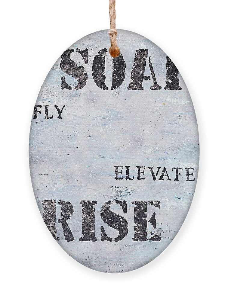 Adventure Ornament featuring the painting Rise Elevate Fly Soar by Tamara Nelson