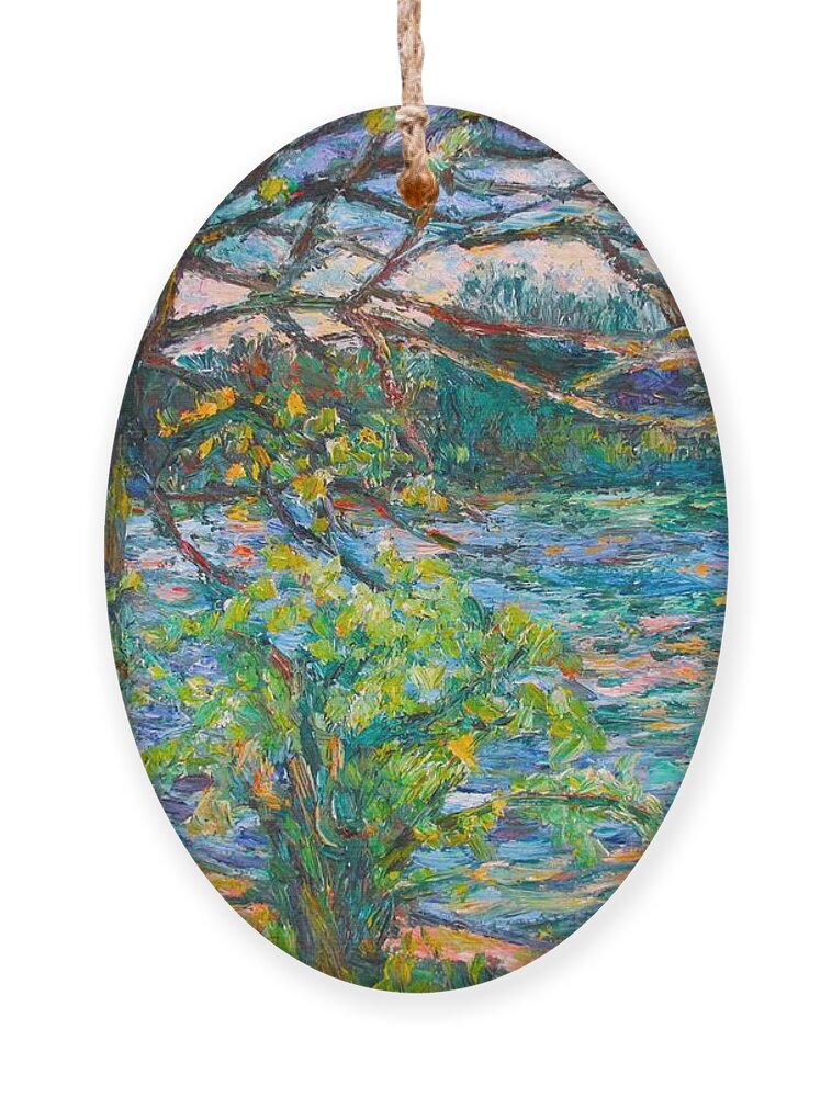 Rivers Ornament featuring the painting Riverview Spring by Kendall Kessler
