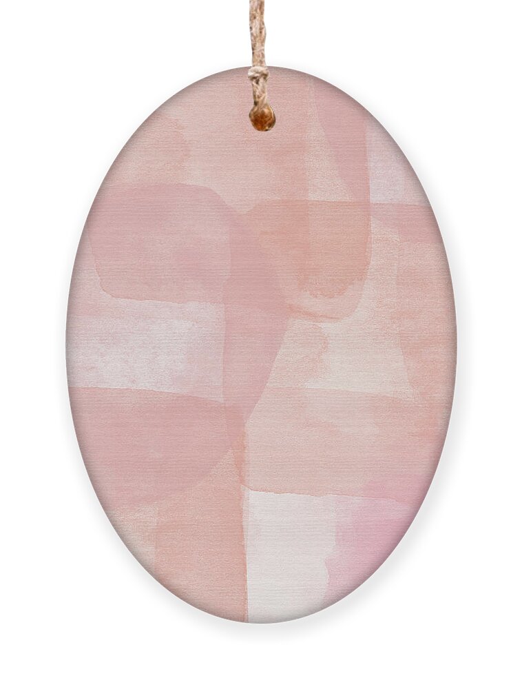 Watercolor Ornament featuring the painting Rose Quartz Beach Glass- Art by Linda Woods by Linda Woods