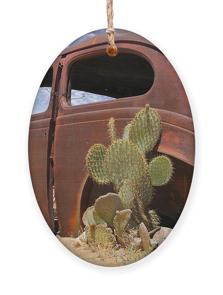 Southwest Ornament featuring the photograph Route 66 Cactus by Mike McGlothlen
