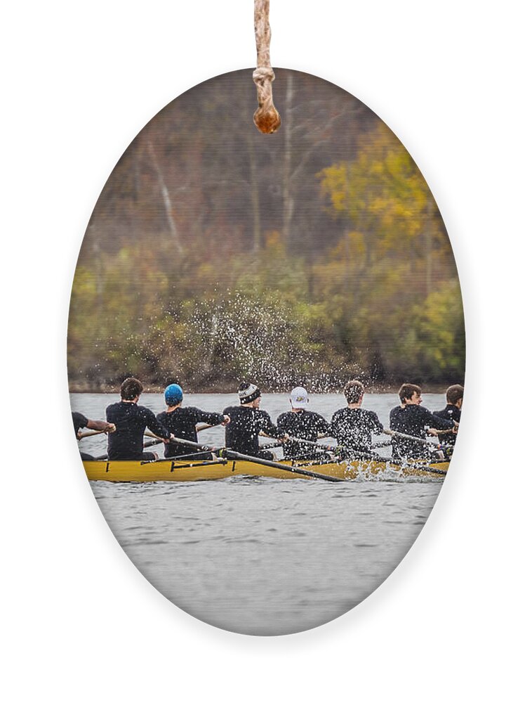 Boat Ornament featuring the photograph Rowing Regatta by Ron Pate