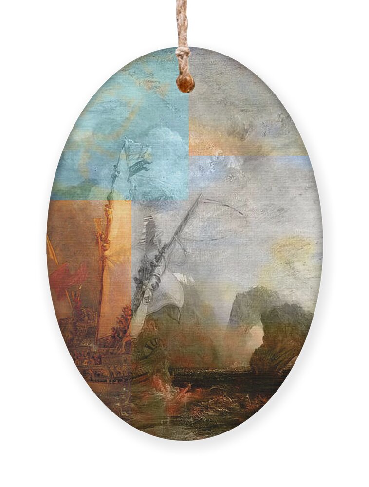 Abstract In The Living Room Ornament featuring the digital art Rustic I Turner by David Bridburg