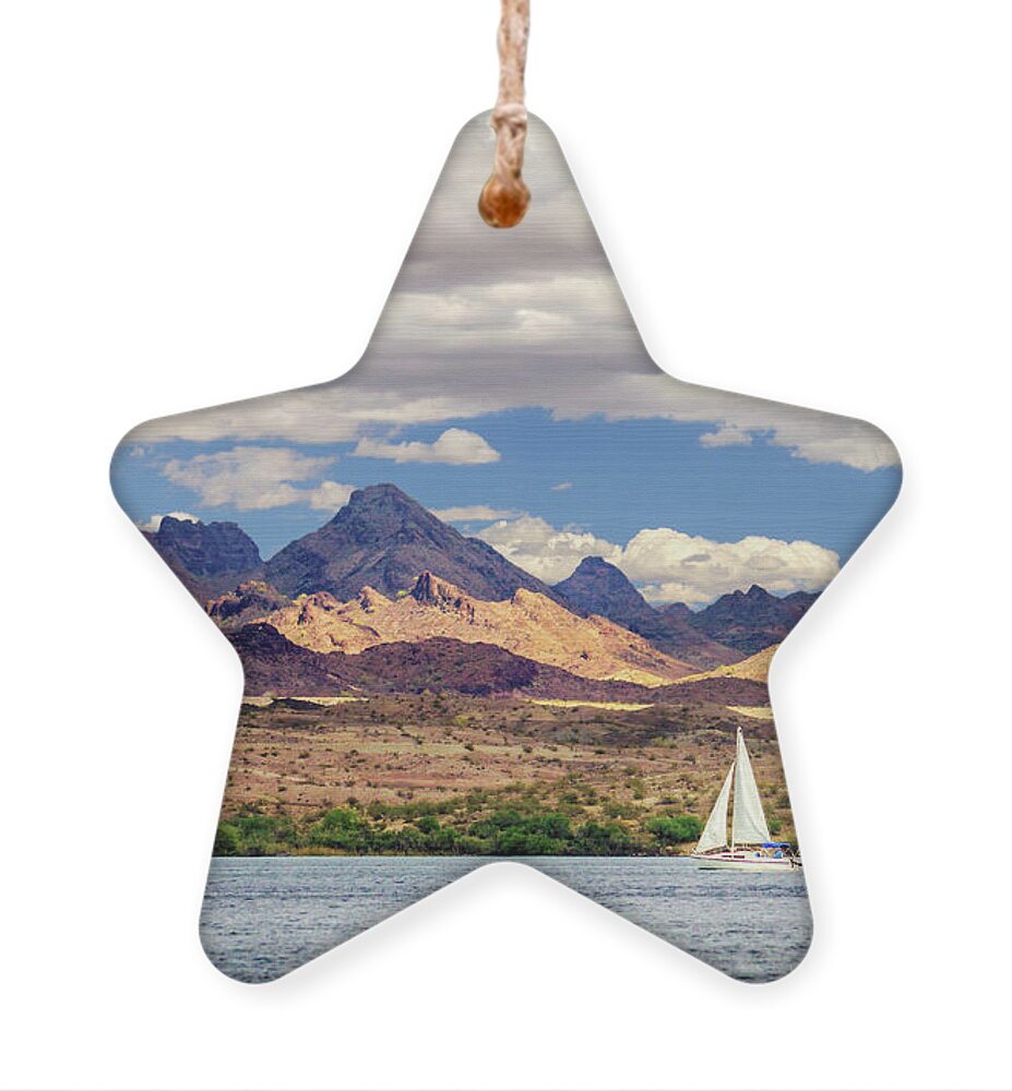 Sailing Ornament featuring the photograph Sailing In Havasu by James Eddy