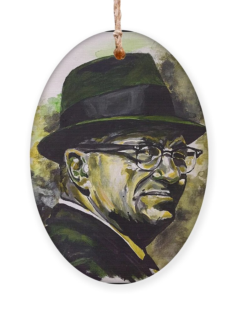 Lombardi Ornament featuring the painting Saint Vince by Joel Tesch
