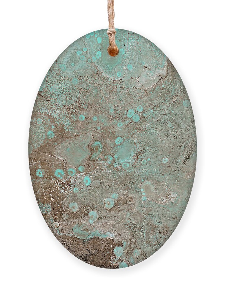 Ocean Ornament featuring the painting SeaGlass by Tamara Nelson