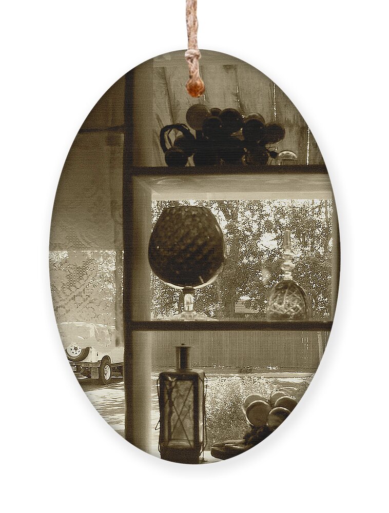 Window Ornament featuring the photograph Sedona Series - Window Display by Ben and Raisa Gertsberg