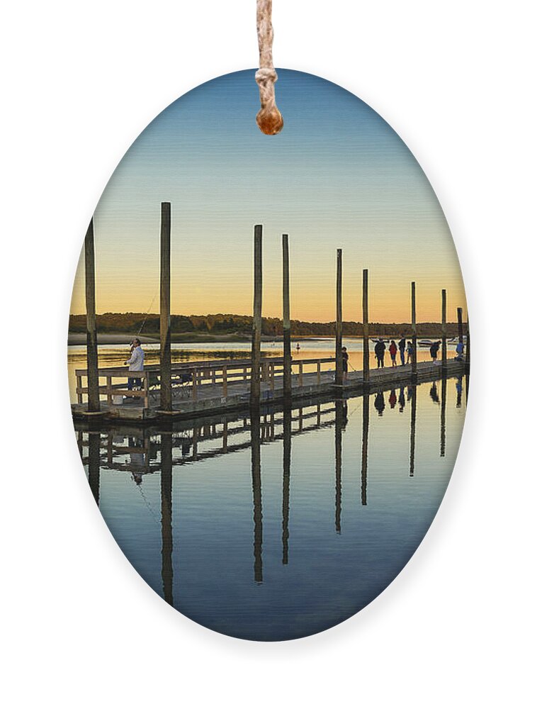  Sunrise Ornament featuring the photograph Serenity Sunset Kings Park New York by Alissa Beth Photography