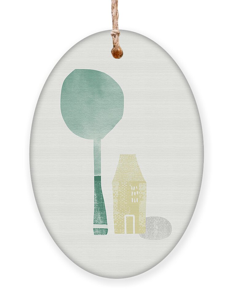 Minimal Ornament featuring the painting Shade Tree- Art by Linda Woods by Linda Woods