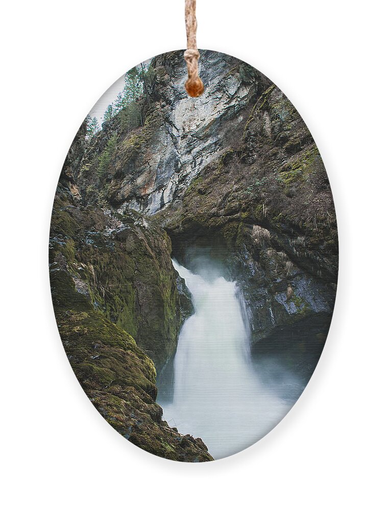 Washington Ornament featuring the photograph Sheep Creek Falls by Troy Stapek