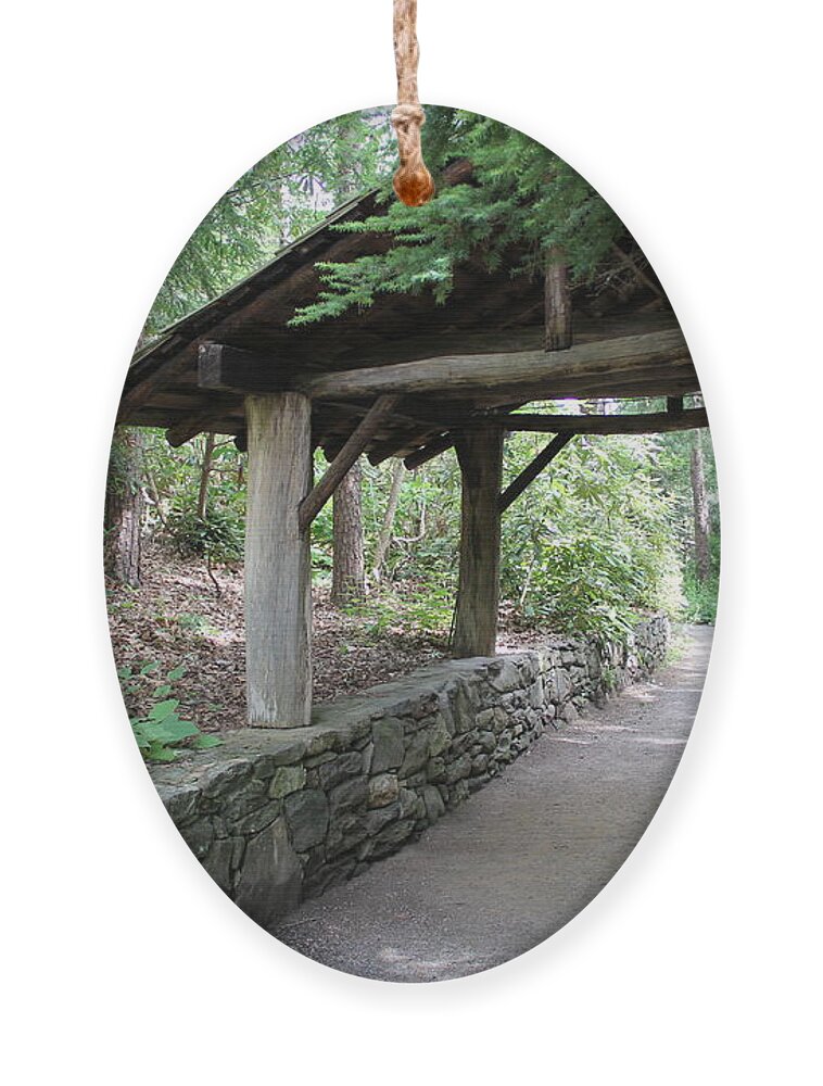 Path Ornament featuring the photograph Shelter on the Path by Allen Nice-Webb