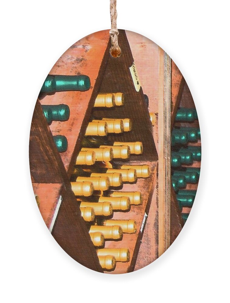 Wine Ornament featuring the photograph Sideways by Debbi Granruth