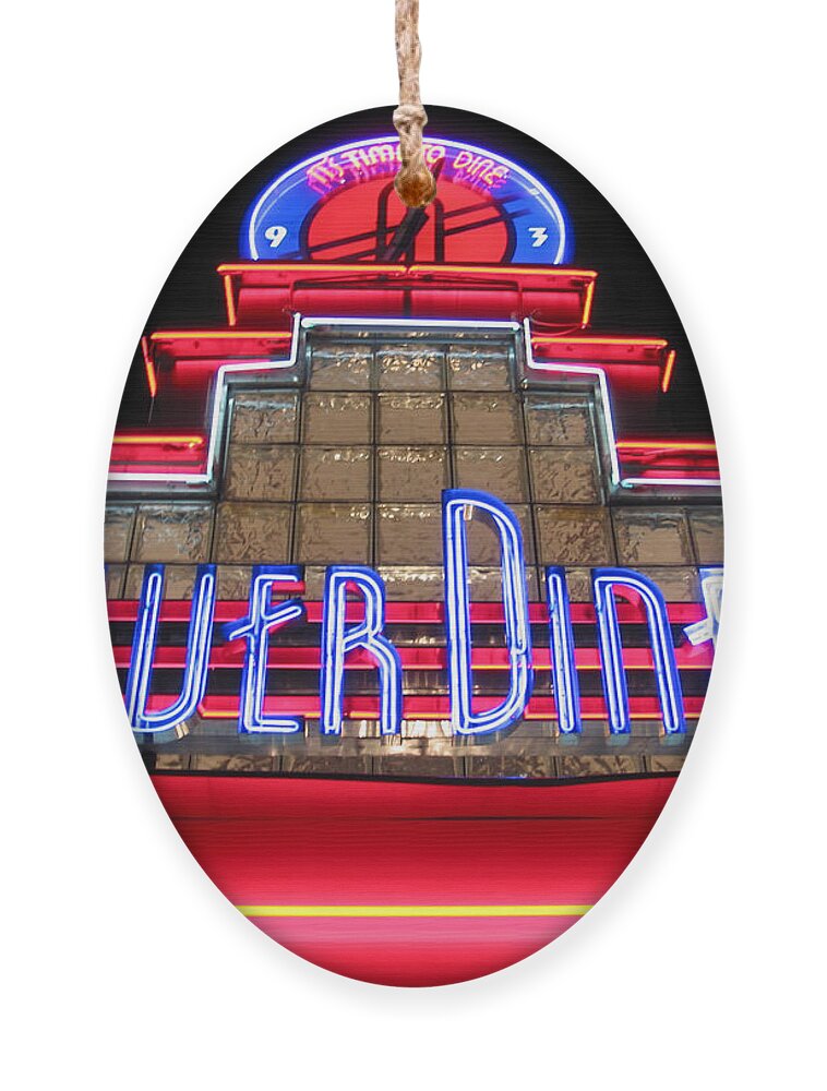 Silver Diner Ornament featuring the photograph Silver Diner by Julie Niemela